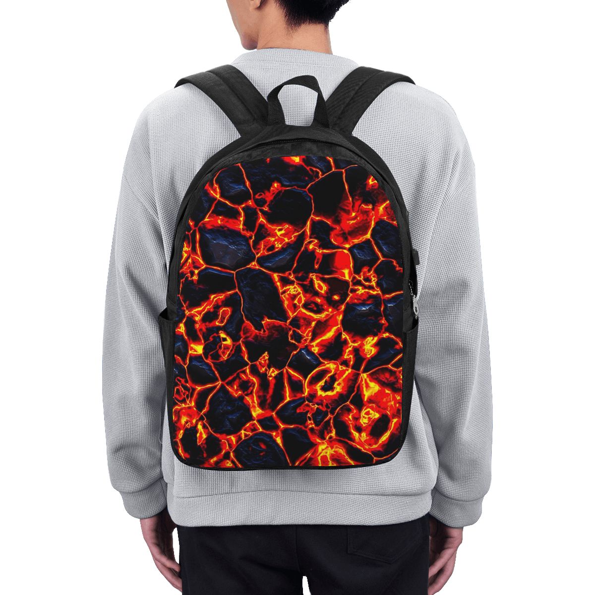 Women Bags For Travel - Tas Ransel Magma Volcano Lava Fire,