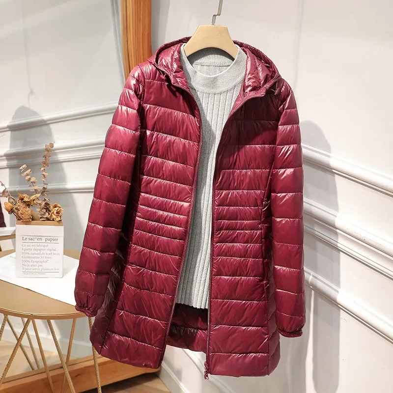 Women Bags Office - Jaket Panjang Wanita Mantel Bulu Angsa