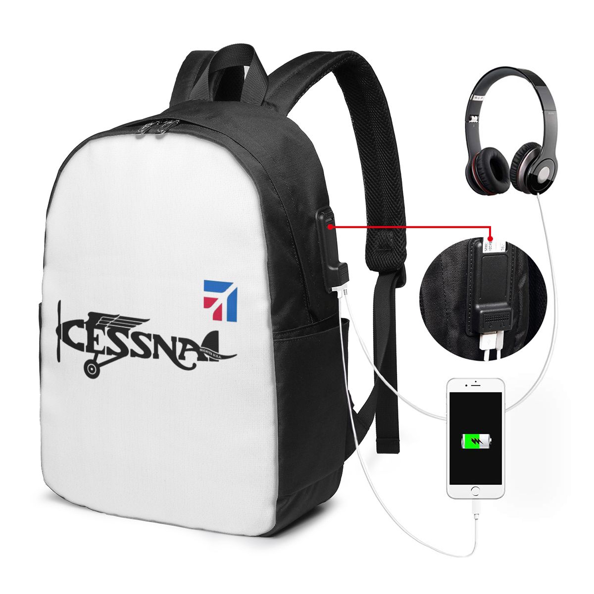 Tas Ransel Logo Cessna Tas Not - Women Bags For Travel ulasan dan harga