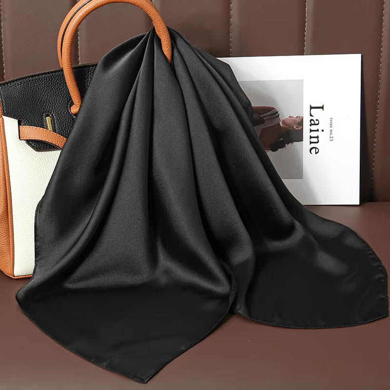Syal Segi Empat Sutra Warna So - Women Bags Office ulasan dan harga