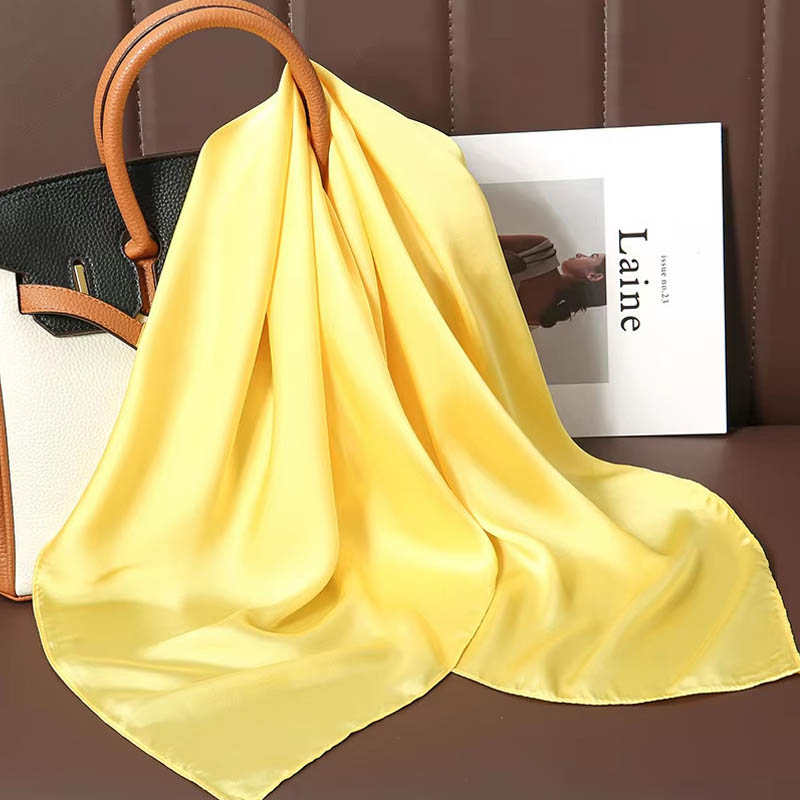 Syal Segi Empat Sutra Warna So - Women Bags Office ulasan dan harga