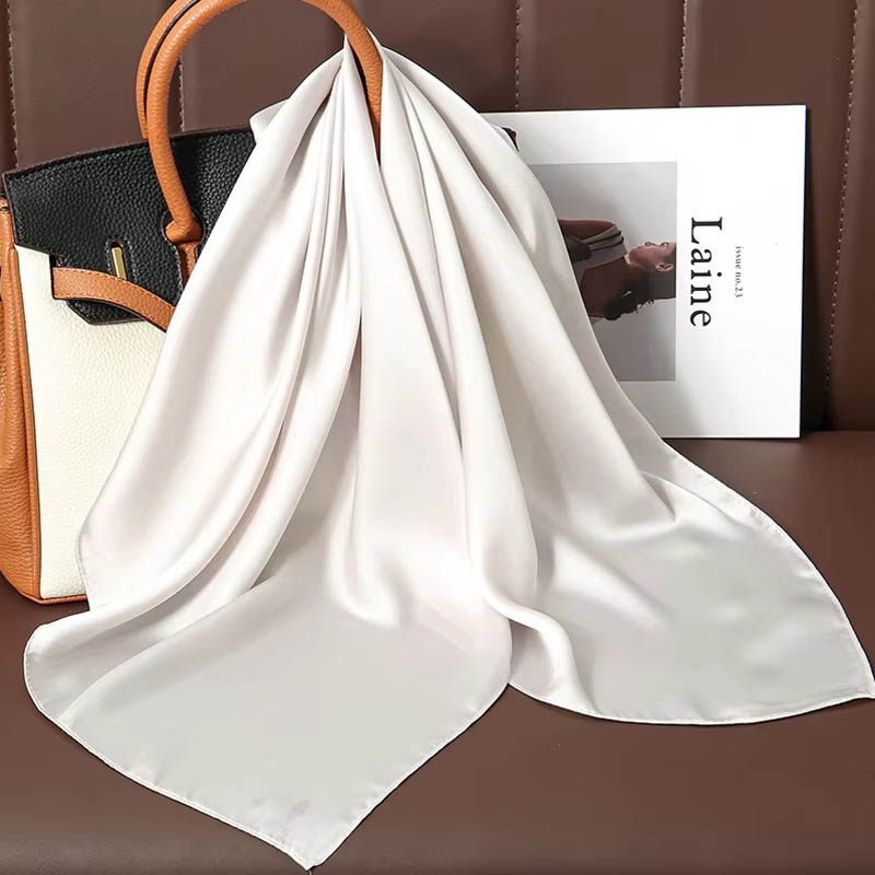 Syal Segi Empat Sutra Warna So - Women Bags Office ulasan dan harga