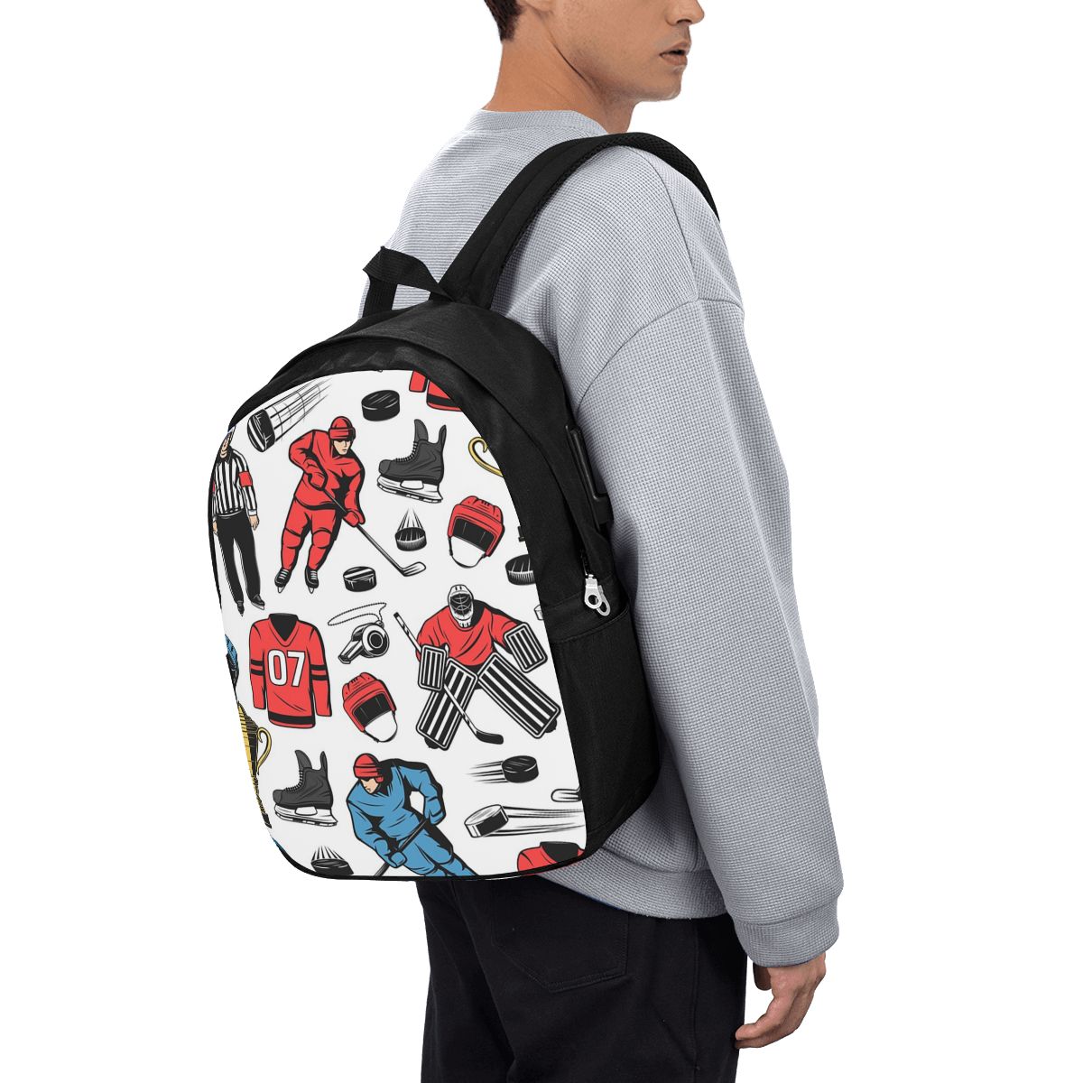 Tas Ransel Pemain Hoki Es di L - Women Bags For Travel ulasan dan harga