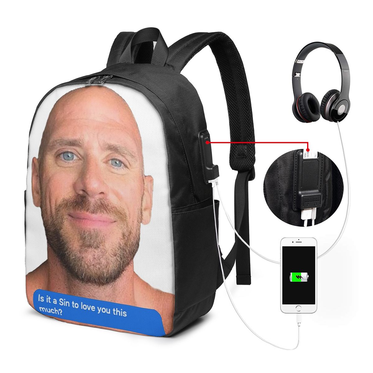 Johnny Sins Flirty Text Bubble - Women Bags For Travel ulasan dan harga