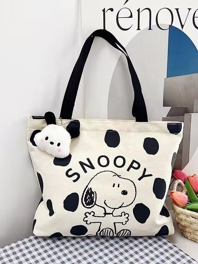 Tas Bahu Kanvas Kartun Snoopy  - Women Bags Medium Size ulasan dan harga