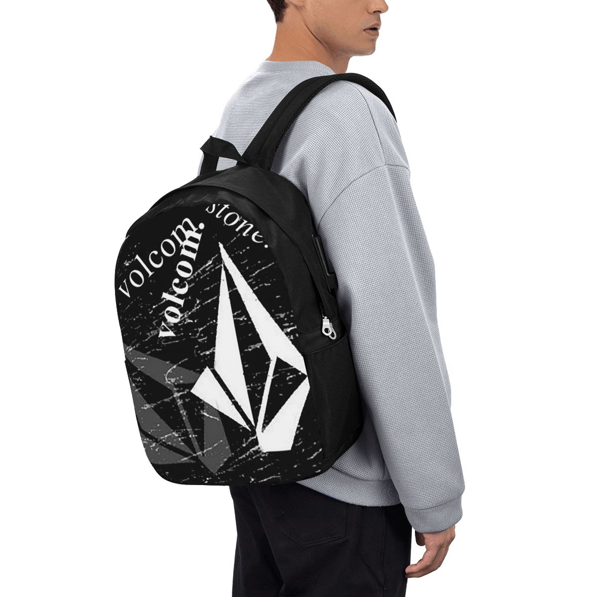 V-Volcom Logo Backpack Tas Not - Women Bags For Travel ulasan dan harga
