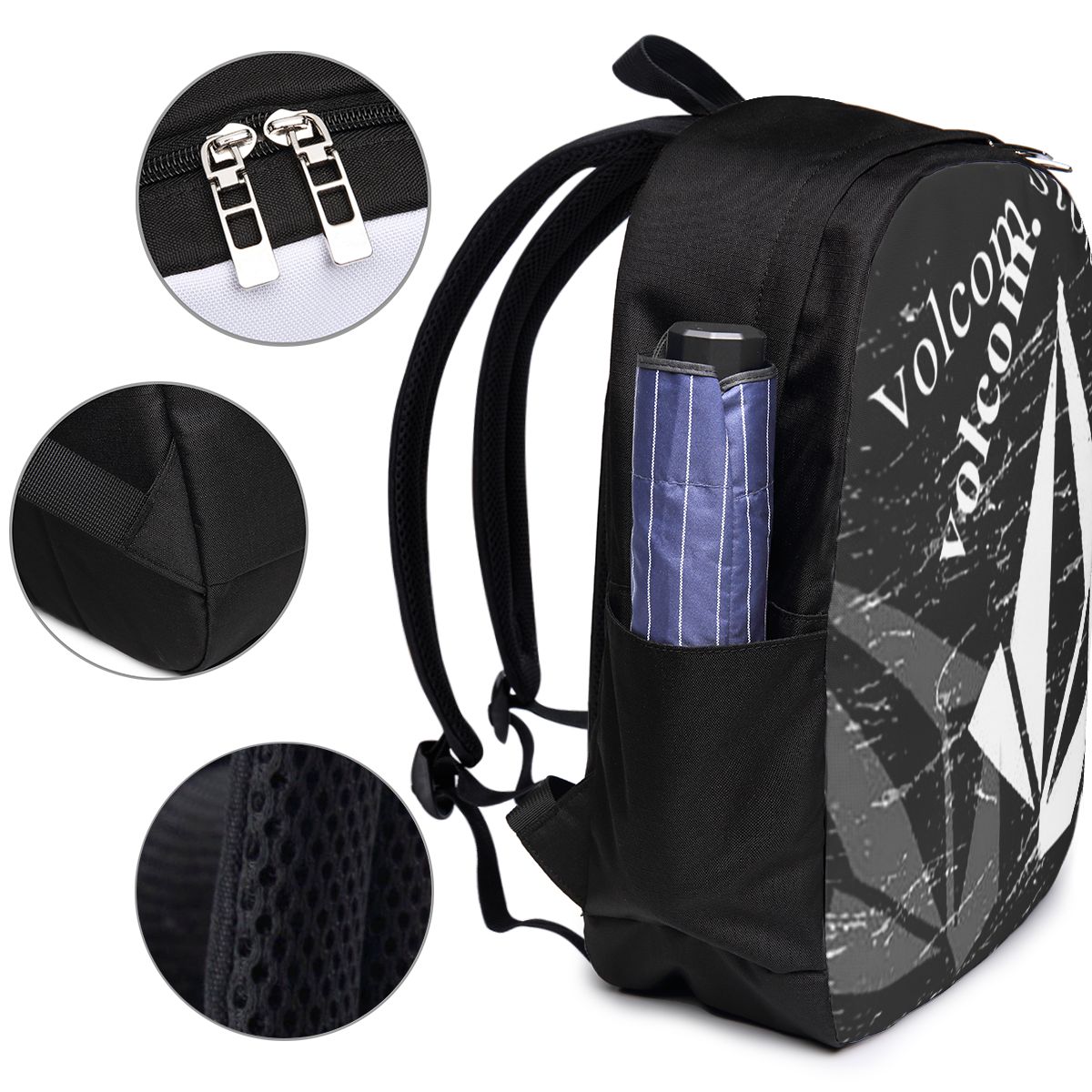 V-Volcom Logo Backpack Tas Not - Women Bags For Travel ulasan dan harga
