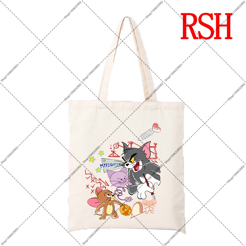 Tom dan Jerry Tas Kanvas Lucu  - Women Bags Medium Size ulasan dan harga