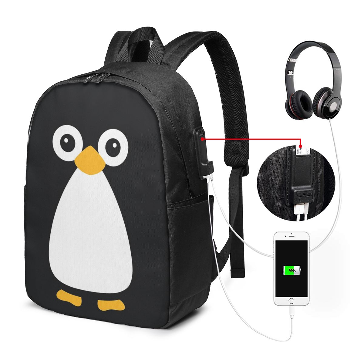 Tas Ransel Penguin Vektor Lucu - Women Bags For Travel ulasan dan harga